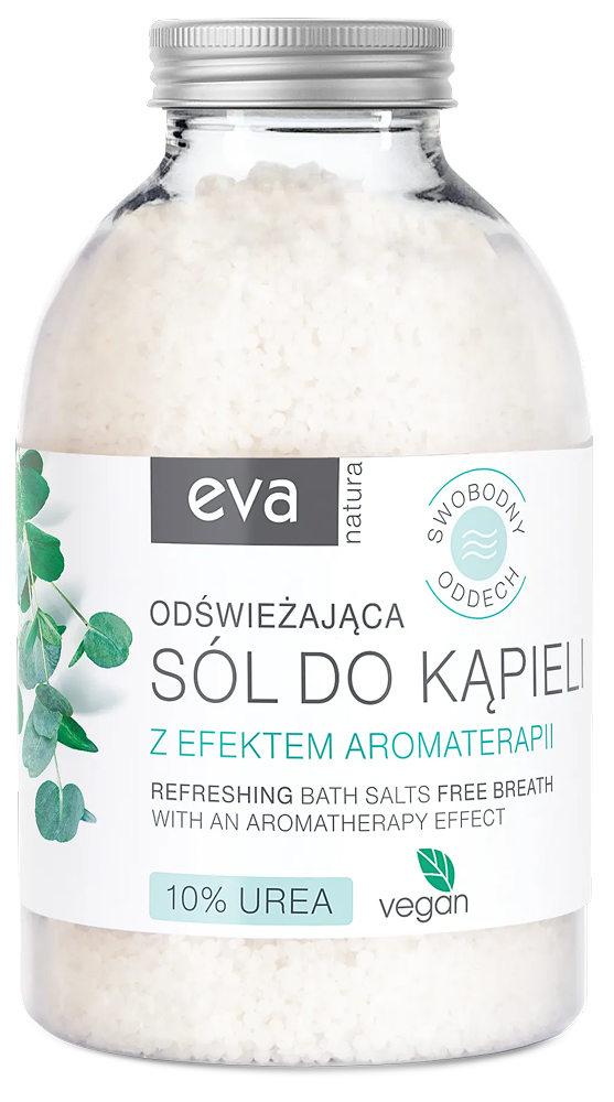 Eva NATURA Odświeżająca sól do kąpieli swobodny oddech z 10% mocznikiem